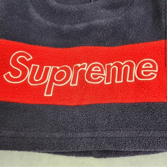 Supreme Polartec Balaclava FW18 Navy Blue Red Authentic - Picture 2 of 8